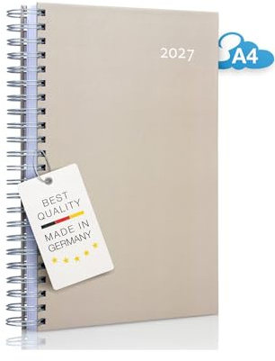edition cumulus 2027 Der GROSSE Dicke – DIN A4 Kalender - MADE IN GERMANY - großzügiger Platz für deine täglichen Termine - perfekt für Büro und Zuhause (Taupe)