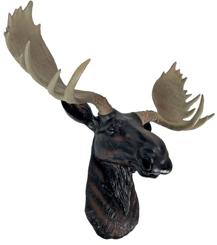 DWK Wandskulptur: Nordamerikanischer Elchkopf, Wandbehang, Wandmontage, Wohnzimmer