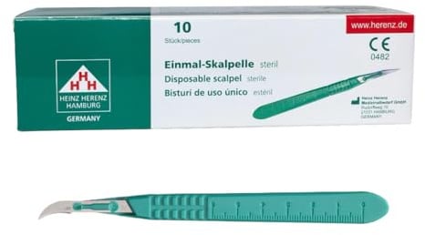 Einmal Skalpell Nr. 12 rostfreiem Stahl steril 10 Stück OVP