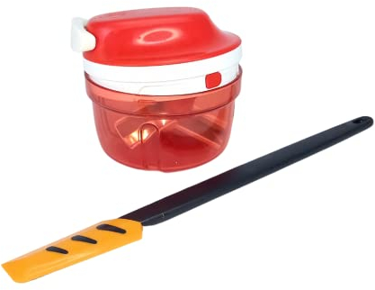TUPPERWARE Chef Turbo-Chef rot + kleiner Top-Schaber Speedy Boy schwarz-orange P 23736