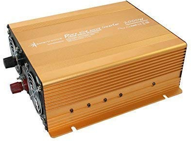 SOLARTRONICS NP2000 Spannungswandler 24V 230V Reiner Sinus 2000W/4000W Wechselrichter 24V auf 230V Stromwandler mit USB-A Anschluss und AC Steckdose Solar Inverter Umwandler