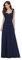 Ever-Pretty Vestito da Cerimonia Elegante Una Spalla Linea ad A Chiffon Lunghezza del Piano Abito da Sera Blu Navy 50EU