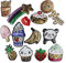 (Pack of 15)Ice Cream French Fries Banana Strawberry Bear Sequin Embroidered Appliques Sew or Iron on Patches