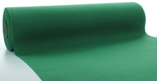 Sovie Horeca Linclass Airlaid Tischläufer Dunkelgrün - 40cm x 24m - Einfarbiger Einmal-Tischläufer - Perforierung alle 120cm - Ideal für Dekorationen
