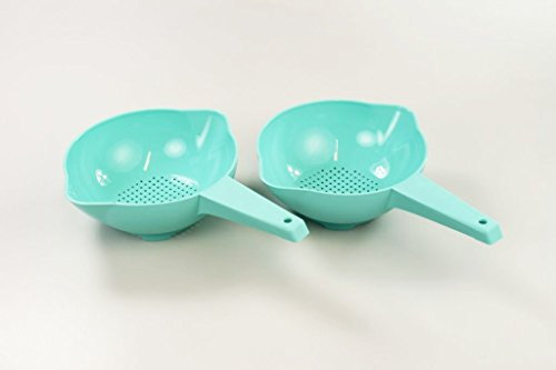 TUPPERWARE 26772 Lot de 2 passoires, ustensiles de cuisine, Goldregen menthe