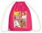 Spreadshirt Bibi Und Tina Mit Amadeus Und Sabrina Kachelmotiv Turnbeutel, One size, Fuchsia
