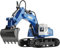 s-idee® 1558 Ferngesteuerter RC Bagger 1:18 Kettenbagger mit voller Funktion Bagger mit Fernsteuerung, ferngesteuert mit Akku und Ladegerät