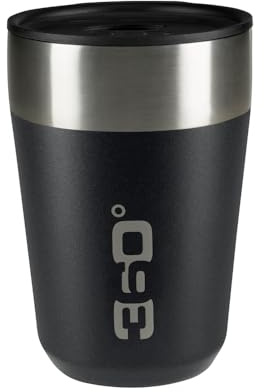 360 DEGREES Vaso aislado Regular Glas, Schwarz, Einheitsgröße
