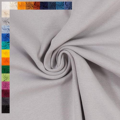 Bündchen Stoff Heike von Swafing, Schlauchware, uni grau (Länge am Stück: ab 25cm x Breite: 50cm/100cm)