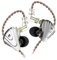 J&R KZ ZSX Terminator - Auriculares de metal 5BA+1DD híbridos de 12 controladores HIFI Bass auriculares intraurales con cancelación de ruido (sin micrófono, negro)