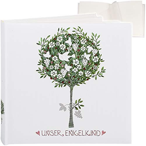 alles-meine.de GmbH großes Fotoalbum/Fotobuch - Erinnerungsalbum unser Enkelkind Album - Buch - zum selbst gestalten - Gebunden - blanko weiß - 60 weiße Seiten - Enkel Enke..