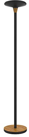 Unilux Baly Bamboo LED-Deckenfluter, Dimmfunktion, schwarz-bambus