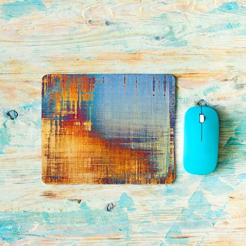 AOYEGO Oil Painting Mouse Pad Brush Doodle Striped Line Stains Cover Cardboard Gaming Mouse Pad Non-Slip 7.9X9.5 Inch Rubber Base for Laptop Computer Office