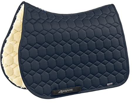 Equiline Laidback Eco-Lammfell Schabracke, Größe:Springen, Farbe:Blue