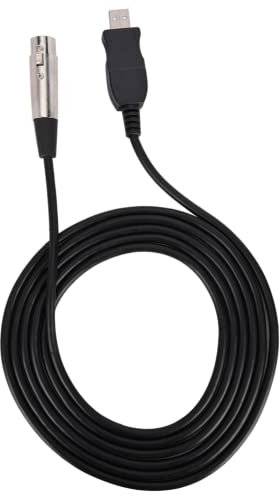 Gind Cable Cable Adaptador USB XLR, Práctico Cable de Enlace Micro USB a XLR Pequeño Compacto para Oficina para el Hogar