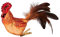 Gift Company Hänger mit Clip Hahn Feder, Osterdeko, Ostern, Dekoration, Glas, Orange, 1057001011