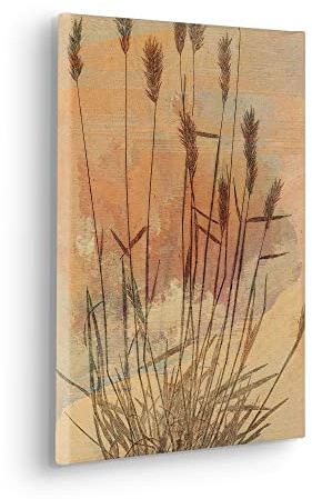 Komar Keilrahmenbild im Echtholzrahmen - Pressed Reed - Größe 30 x 40 cm - Wandbild, Kunstdruck, Wanddekoration, Design, Wohnzimmer, Schlafzimmer