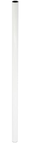 WAGNER Möbelbein/Tischbein/Möbelfuß/Systemrohr TENO - Ø 30 x 718 mm, individuell mit TENO System und QuickClick kombinierbar, Stahl pulverbeschichtet weiß, Tragkraft 50 kg - 12167201