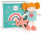 Jolijou - Ma Première Poupée Douce Verte - Mlle Menthe - Boite Cadeau - 21 Cm - Bouclettes Oranges à Manipuler - Avec Doudou Ourson - Idée Cadeau de Naissance Fille - JJ6003