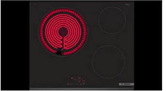 Bosch PKK631BB8E ENCIMERA VITROCERÁMICA ENCASTRABLE 60 CM. 3 Zonas Color Negro/Bisel Delantero TOUCHSELECT Zona DE 28 CM. Nueva SERIGRAFÍA.