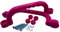 HOQ 1 Paar Premium Haltegriffe - 2 Stück hochwertige Kunststoff-Griffe - Handläufe 240x75 mm - für Stelzenhäuser, Hochbetten, Spielhäuser und Spieltürme - Pink