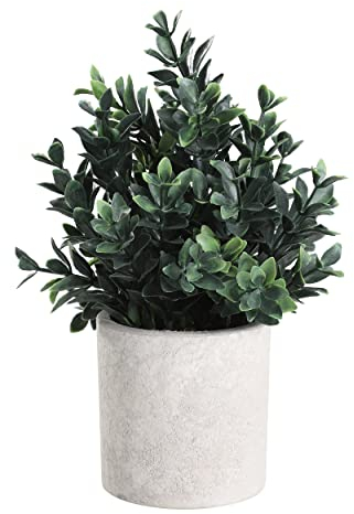 EGLO LIVING Kunstpflanze Chitose, künstliche Zimmerpflanze im Topf, naturgetreue Deko Pflanze für Wohnzimmer, Kunstblume aus Kunststoff in Grün und Paper Pulp in Braun, 23 cm
