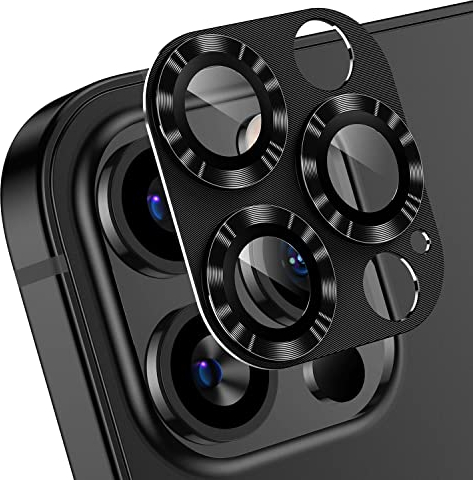 AFARER 2 Stück für iPhone 12 Pro kameraschutz metall,9H Härte HD Kamera Schutzfolie Linse,Linsenschutz ultradünnes,gehärtet Glas Abdeckung,Panzer Schutz Folie,Starke Haftung kratzfeste,Schwarz