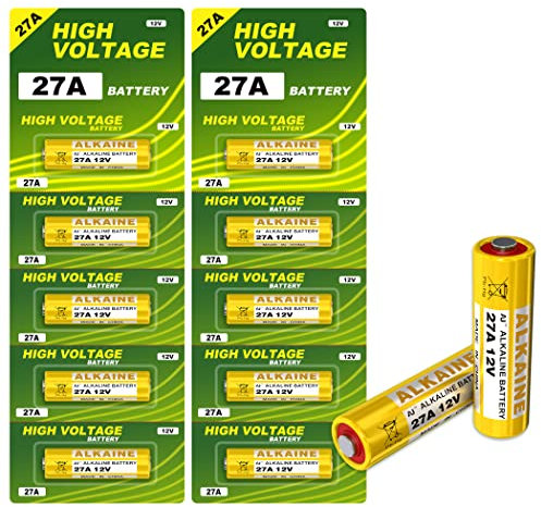 AJ Star 27A 12V Alkaline Batteries V27A LR27A MN27 L828 A27 12V Battery Pack of 10