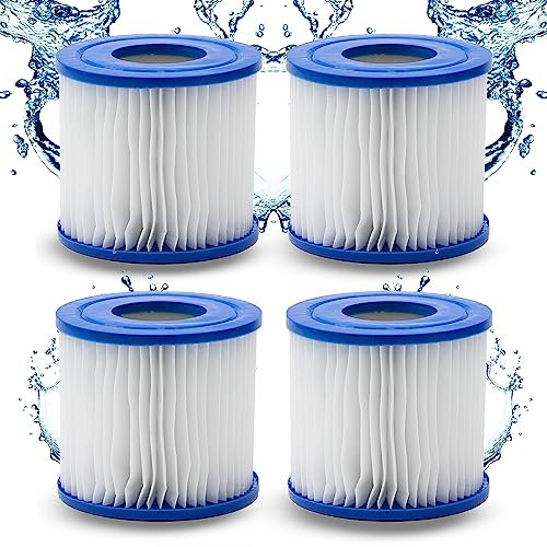 HAFIX® Poolfilter Pool Filter für Whirlpool Pool Gr. VI. Filterkartuschen Filter Kartuschenfilter für Poolpumpe Typ D. Filterkartusche für Swimmingpool. Papierfilter Cartridge Wasserfilter Pool 4 St.