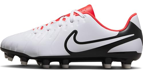 Nike JR. Tiempo Legend 10 Club, Scarpe da Ginnastica, White/Black-Bright Crimson, 38 EU