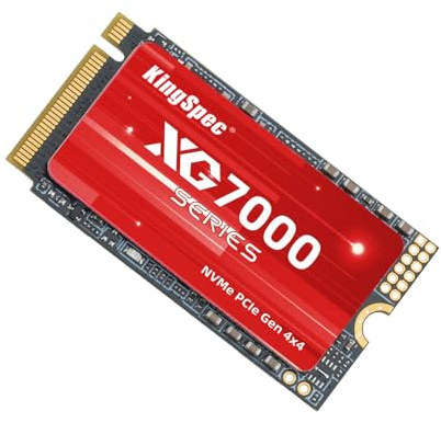KingSpec SSD PCIe 4.0 M.2 2242 de 1 To – Vitesse de lecture jusqu'à 7200 Mo/s, SSD NVMe interne 3D NAND Flash, pour ordinateur portable et ordinateur de bureau