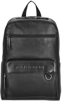 The Bridge Zaino in pelle chiuso con zip. Presenta un ampio scomparto principale con due ampie tasche interne, di cui una chiusa con zip e tasca imbottita porta pc. Dispone di due scomparti con cernie