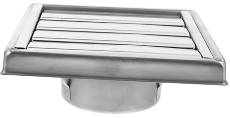 Veemoon Trocknerentlüftungsabdeckung Mit Lamellen Quadratische Außenentlüftung Wetterfeste Dachlüftung Robuste Entlüftungskappe Aus Rostfreiem Stahl