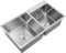 Fregadero doble 201 de acero inoxidable, empotrable, 78 x 43 x 21 cm, rectangular con escurridor, filtro de residuos, dispositivo de drenaje de cocina, fregadero de cocina con 2 cuencas