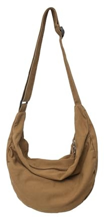 TeeYee Umhängetasche Damen Canvas Halbmondtasche Messenger Bag Herren | Schultertasche Für Arbeit,Hobo für Schule,,Büro,Reisen,Alltag