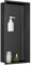 sunrik Wall Recess for Bathroom, Stainless Steel Shower Niche, Rimless Recessed Wall Niche for Bathroom, Bathroom Niche with Double Shelves, No Tiles Required, Black
