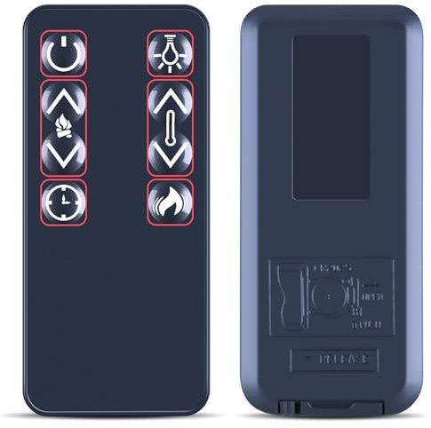Replacement Remote Control Compatible with Real Lame Electric Fireplace Infrared Quartz Space Heater 4099