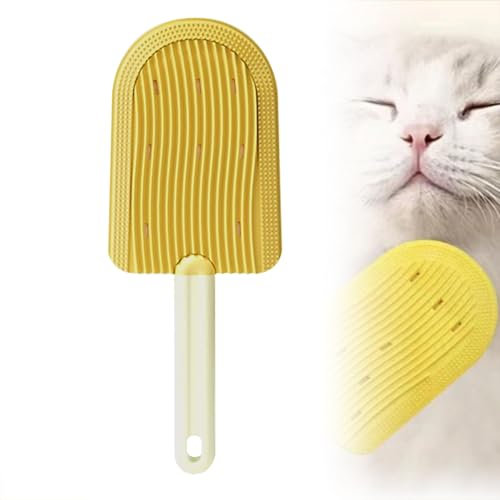 LunarCharm Katzenkamm, Katzenpflegebürste für Hauskatzen, Katzenbürste zum Fellwechseln für langhaarige Katzen, süßer Katzenhaarentfernungskamm für die Katzenpflege