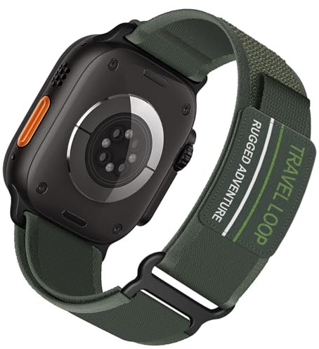 Trail Loop für Apple Watch Armband Ultra/2 49mm 46mm 45mm 44mm 42mm 40mm 41mm 38mm iWatch Armbänder Damen/Herren,Nylon Sport Klettverschluss Band für Apfelband SE/2nd Series 10 9 8 7 6 5 4 3 2 1 SM