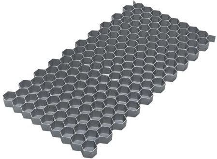 10x Rasengitterplatten/Kiesmatten grau | Matte 787x581x26mm | Kiesgitter, Rasenwaben, Bodenwabe, Wabenmatte | 10 Stück