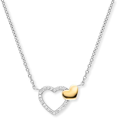 Engelsrufer Kette Bicolor Glaube, Liebe und Hoffnung für Damen aus 925er Sterlingsilber - Zirkonia - Karabinerverschluss - Länge: 40+4cm