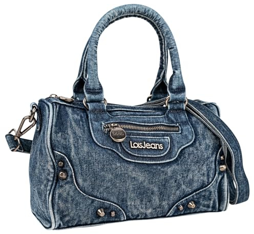 Lois - Große Damen Handtasche Shopper - Elegante Henkeltasche mit viel Stauraum, Schultertasche für Alltag, Arbeit & Reise, elegante Tasche für Frauen, Denim