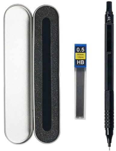 WERIGONI 1 pièce Porte-Mines en Métal 0,5 mm pour étudiants, Peintres, Porte Mine 0.5,Crayon avec étui et Mine de Rechange