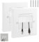 Cable Brush Plate, 2 Pack Brush Plates for Cables UK, Cable Entry Covers, White Plate Faceplate for Covering Outlets, Receptacles and Tidying Cords for Cables