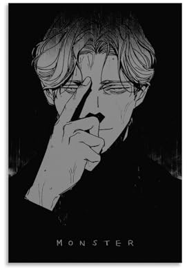 GZHYMXOZ Monster beliebtes Anime-Leinwand-Poster, Wandkunst, dekoratives Gemälde, Schlafzimmer, 30 x 45 cm, ungerahmter Stil