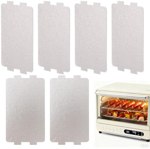Microwave Oven Mica Board, 6Pcs Universal Waveguide Cover Plate Sheet Replacement Repair Part for Microwave Ovens Hair Dryers Toasters Heaters Heat Resistant Mica Insulation Sheet
