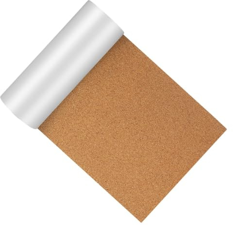 Healeved Rouleau de Liège Autocollant 20Cm X 200Cm X 1Mm Feuilles de Liège Autocollantes pour Loisirs Créatifs Tableau d'Affichage Mural pour Bureau École et Maison