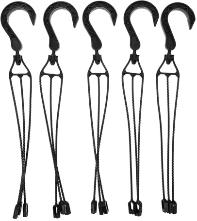 Toyvian Lot de 5 Crochets en Plastique pour Pots Suspendus, 40 CM Noir 3 Têtes, Support pour Plantes Tombantes en Intérieur et Extérieur