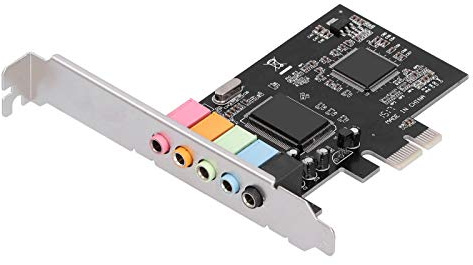HUSHUI PCI-E 5.1 Sound Card Card for Desktop Computer Music and Gaming Experience, 24-bit 48KHz