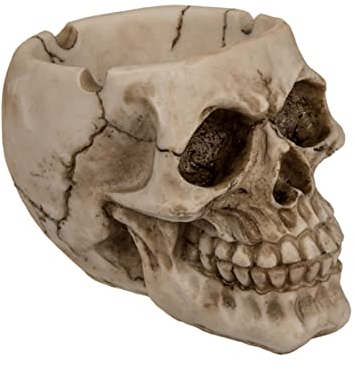 Out of the blue 78/5723 Polyresin-Aschenbecher, Totenkopf, circa 12 cm